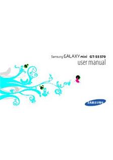 Samsung Galaxy Mini manual. Camera Instructions.